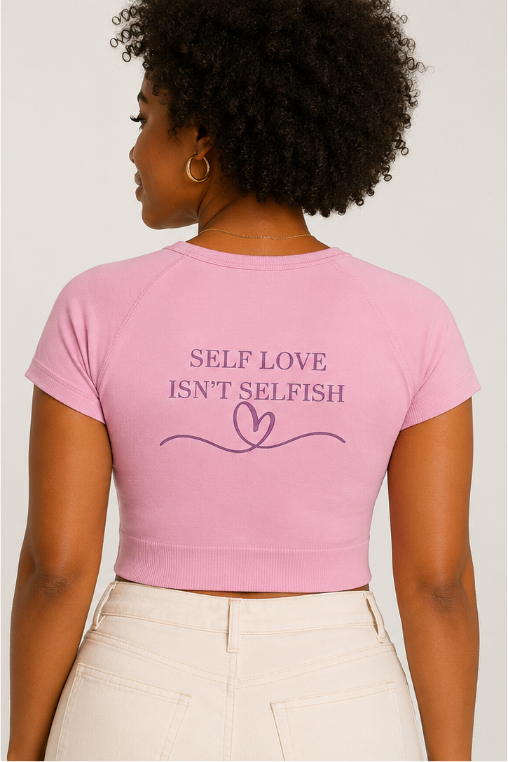 BYOP Self Love Crop Top – Pink